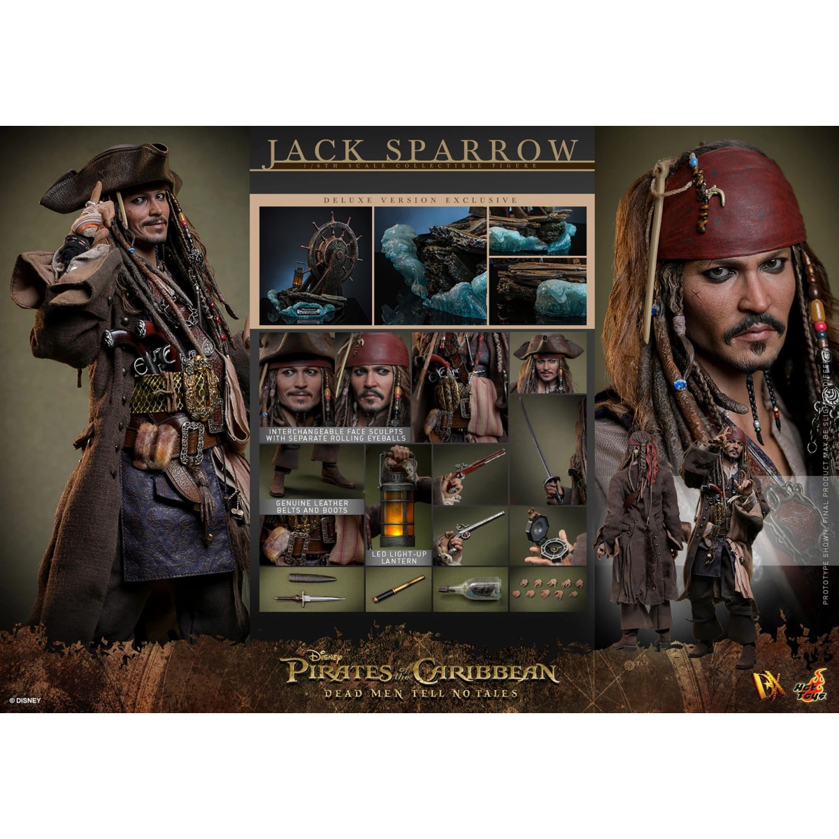 Hot Toys Pirates of the Caribbean - Jack Sparrow Deluxe Edition - Dead Men Tell No Tales