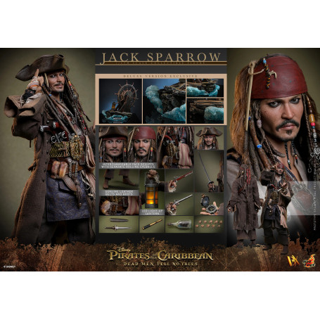 Hot Toys Pirates of the Caribbean - Jack Sparrow Deluxe Edition - Dead Men Tell No Tales