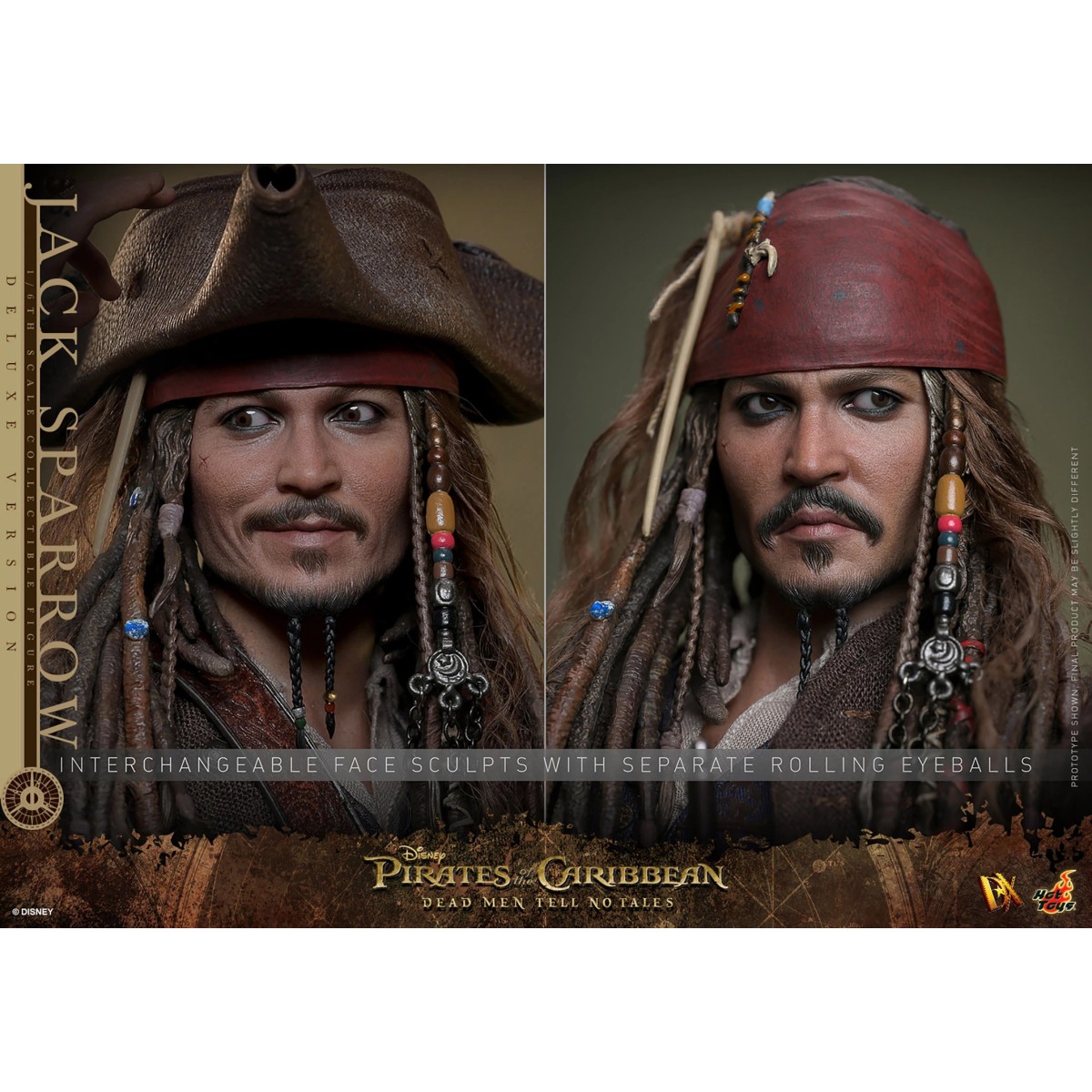 Hot Toys Pirates of the Caribbean - Jack Sparrow Deluxe Edition - Dead Men Tell No Tales