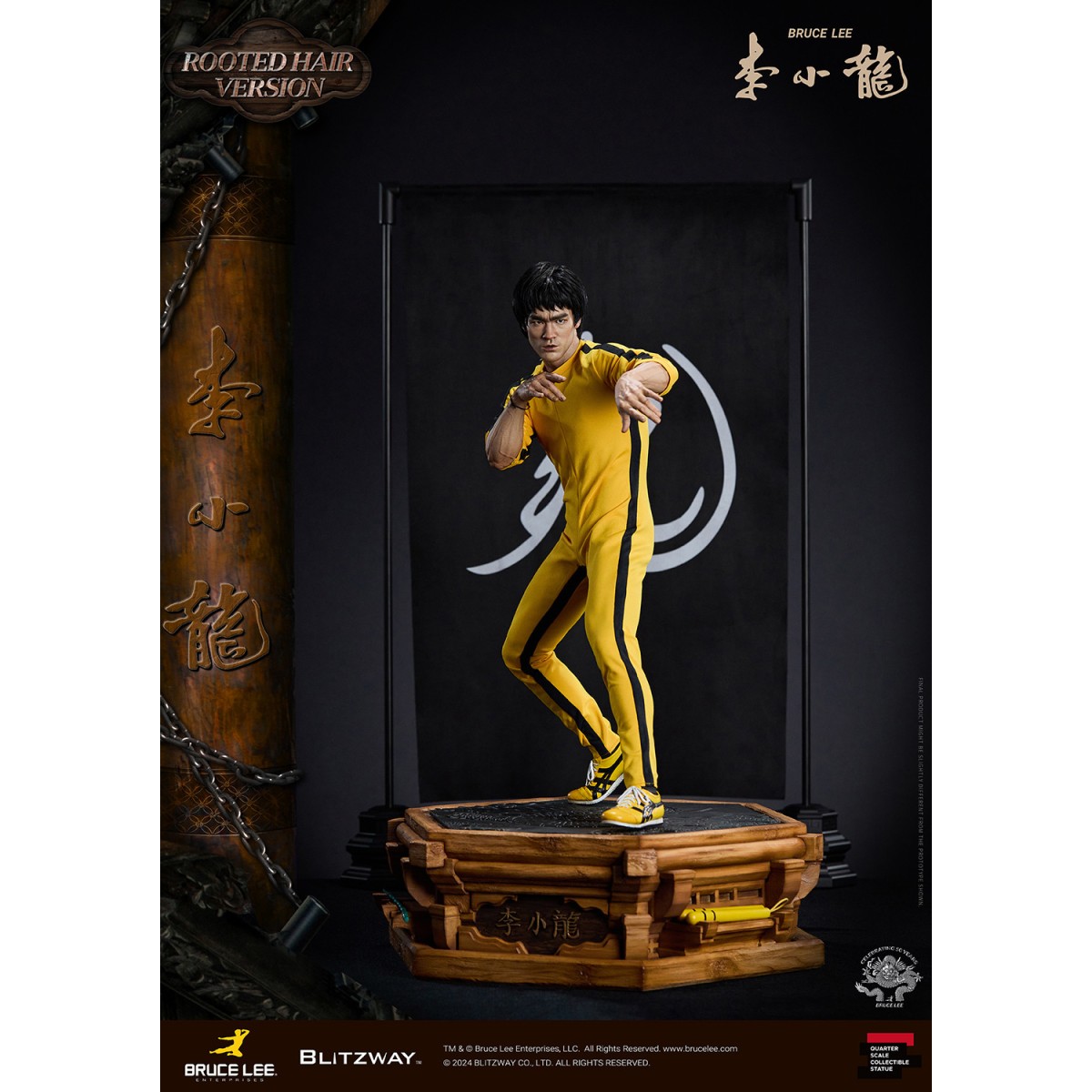 Blitzway - Bruce Lee Rooted Hair Ver. 1/4 - 50th Anniversary Tribute - The Game of Death