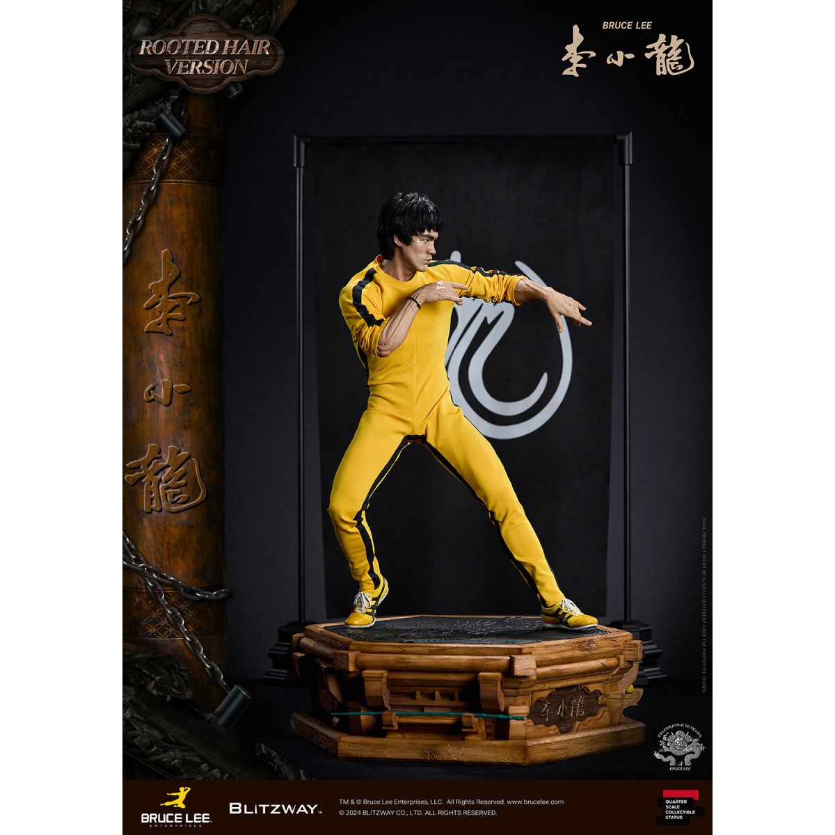 Blitzway - Bruce Lee Rooted Hair Ver. 1/4 - 50th Anniversary Tribute - The Game of Death