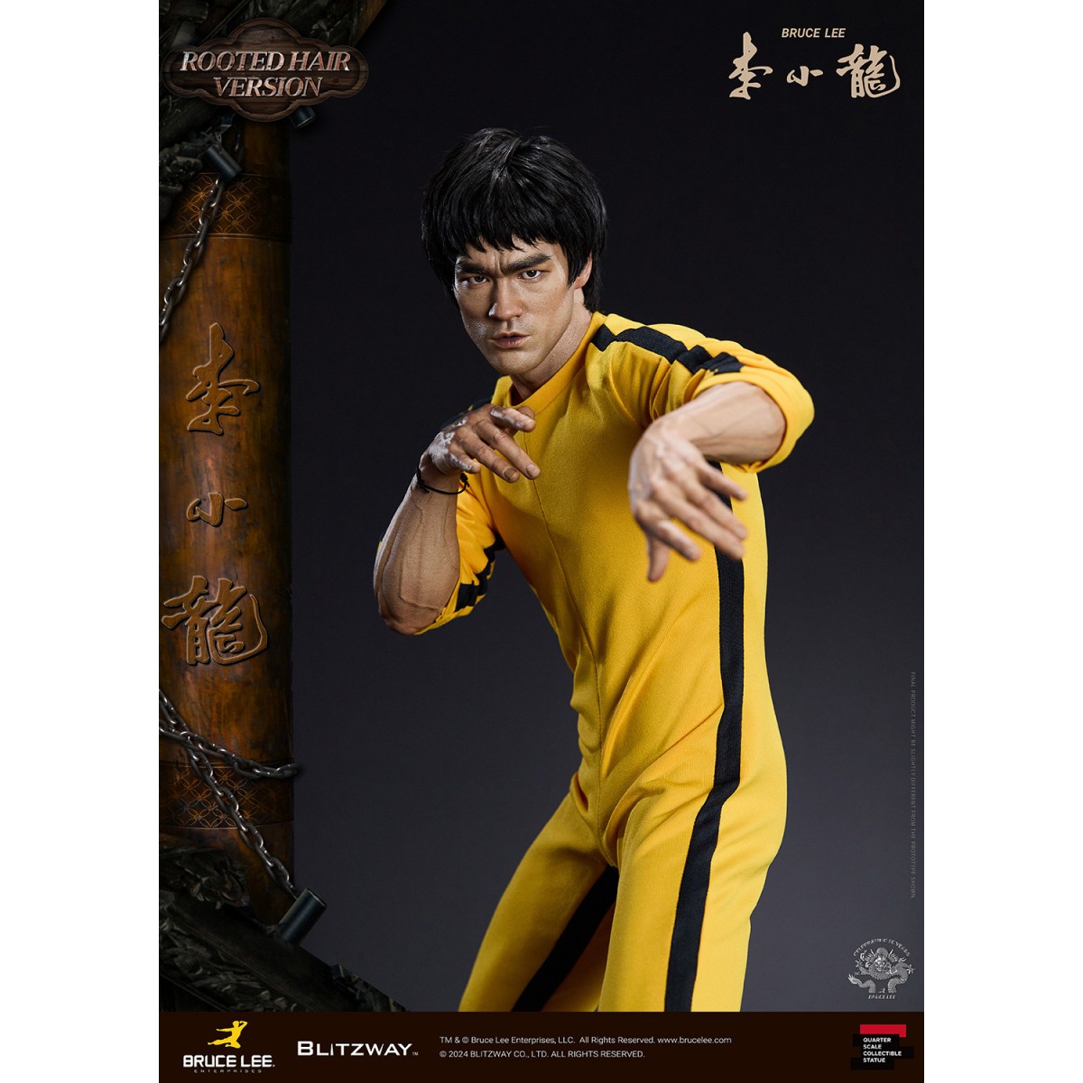Blitzway - Bruce Lee Rooted Hair Ver. 1/4 - 50th Anniversary Tribute - The Game of Death