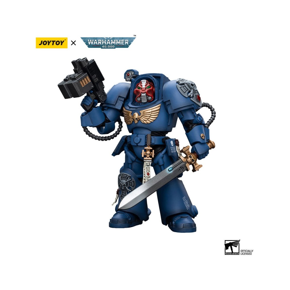 JoyToy - Ultramarines - Terminator Squad Sergeant with Power Sword and Teleport Homer 1/18 - WH40K