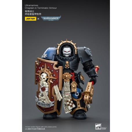 JoyToy Space Marines - Ultramarines - Chaplain in Terminator Armour 1/18 - Warhammer 40K
