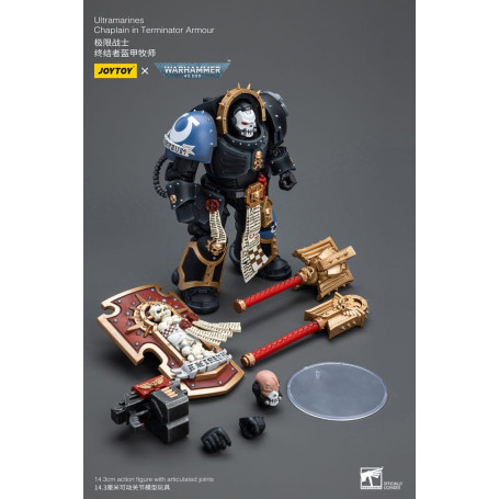 JoyToy Space Marines - Ultramarines - Chaplain in Terminator Armour 1/18 - Warhammer 40K