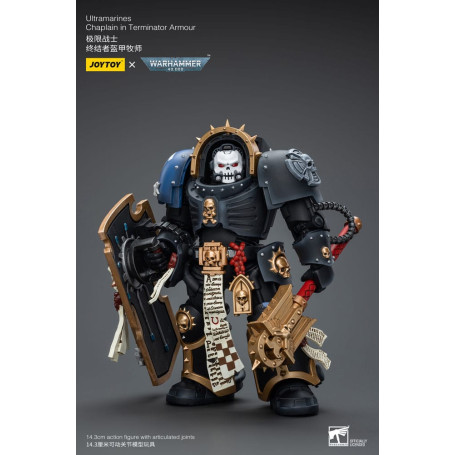 JoyToy Space Marines - Ultramarines - Chaplain in Terminator Armour 1/18 - Warhammer 40K