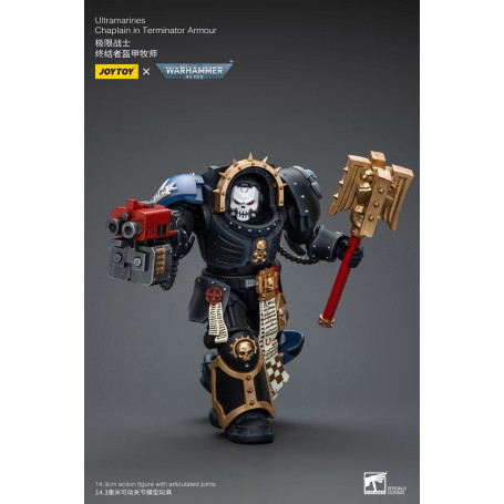 JoyToy Space Marines - Ultramarines - Chaplain in Terminator Armour 1/18 - Warhammer 40K