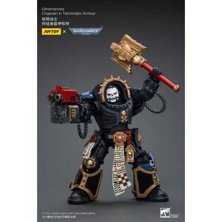 JoyToy Space Marines - Ultramarines - Chaplain in Terminator Armour 1/18 - Warhammer 40K