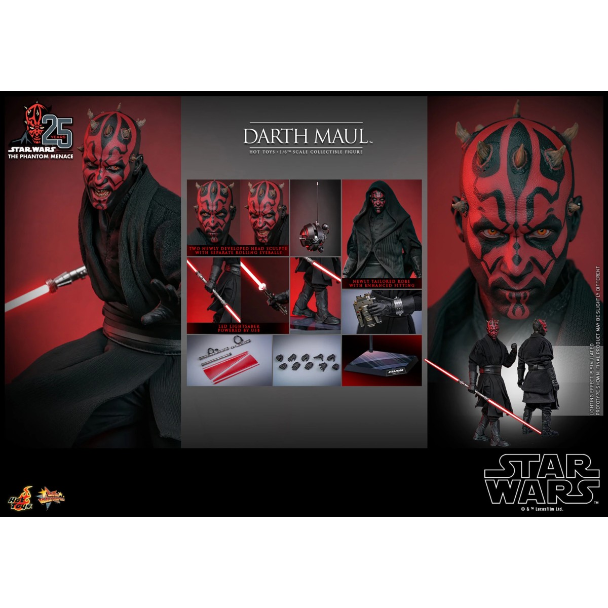 Hot Toys Star Wars The Phantom Menace - Darth Maul 2.0 Collector Edition MMS 1/6