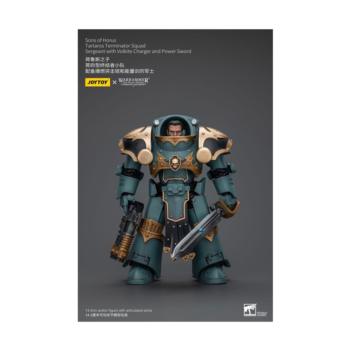 JoyToy - Sons of Horus - Tartaros Terminator Squad Sergeant With Volkite Charger And Power Sword 1/18