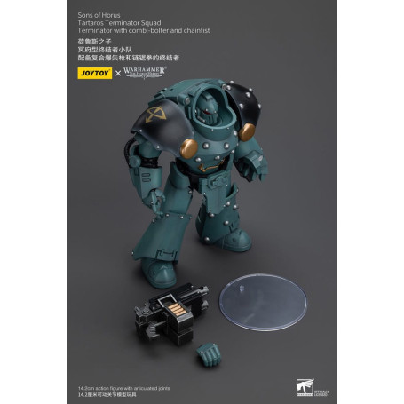 JoyToy - Sons of Horus - Tartaros Terminator Squad Terminator With Combi-Bolter And Chainfist 1/18 - WH40K