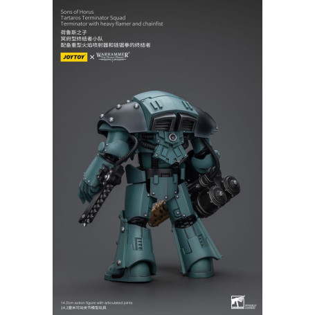 JoyToy - Sons of Horus - Tartaros Terminator Squad With Heavy Flamer And Chainfist 1/18 - WH40K
