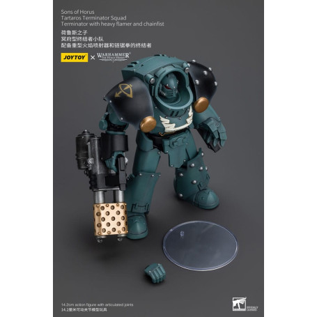 JoyToy - Sons of Horus - Tartaros Terminator Squad With Heavy Flamer And Chainfist 1/18 - WH40K