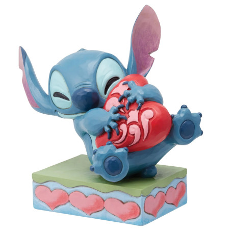 Enesco - Disney Tradition by Jim Shore - Lilo and Stich - Stitch cuddling a heart