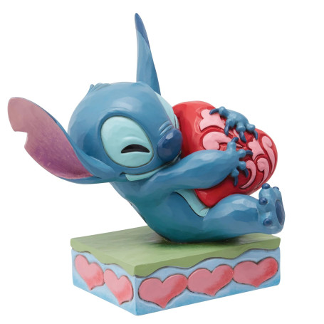Enesco - Disney Tradition by Jim Shore - Lilo and Stich - Stitch cuddling a heart