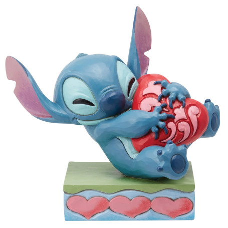 Enesco - Disney Tradition by Jim Shore - Lilo and Stich - Stitch cuddling a heart
