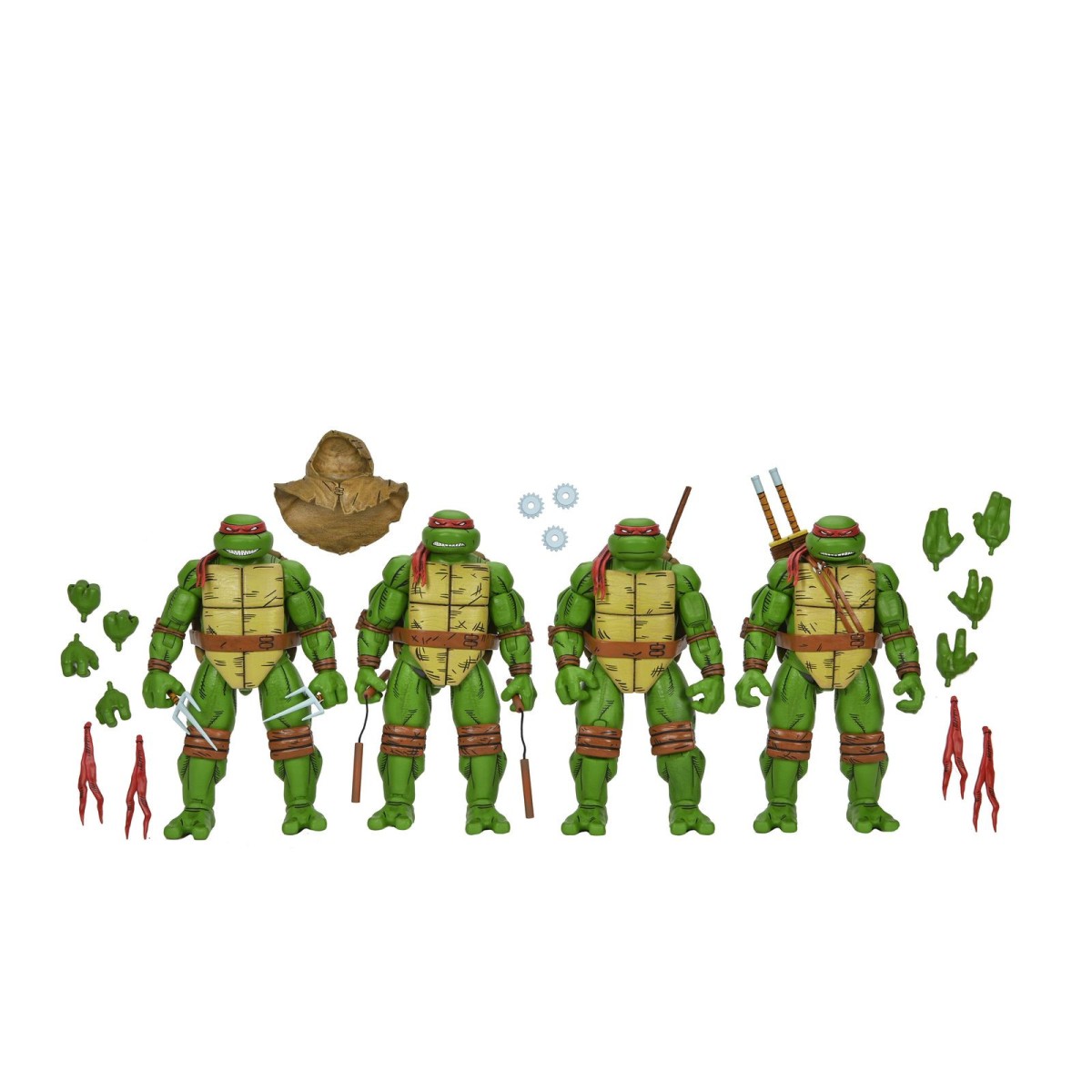 NECA - Mirage Comics - LEONARDO, RAPHAEL, MICHELANGELO & DONATELLO SET - TMNT