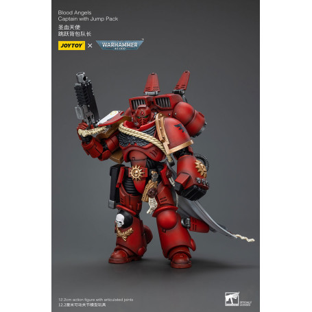 JoyToy Space Marines - Blood Angels Captain With Jump Pack - 1/18 - Warhammer 40K