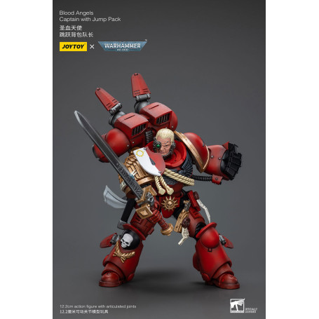JoyToy Space Marines - Blood Angels Captain With Jump Pack - 1/18 - Warhammer 40K