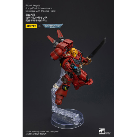 JoyToy Space Marines - Blood Angels Jump Pack Intercessors Sergeant With Plasma Pistol - 1/18 - Warhammer 40K