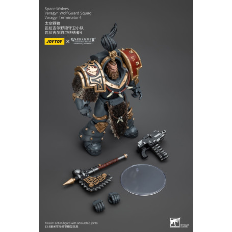 JoyToy Space Marines - Space Wolves - Varagyr Wolf Guard Squad - Varagyr Terminator 4 1/18 - Warhammer 40K