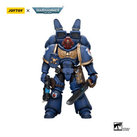 JoyToy - Space Marines - Ultramarines - Jump Pack Intercessors Sergeant With Plasma Pistol And Power Sword 1/18