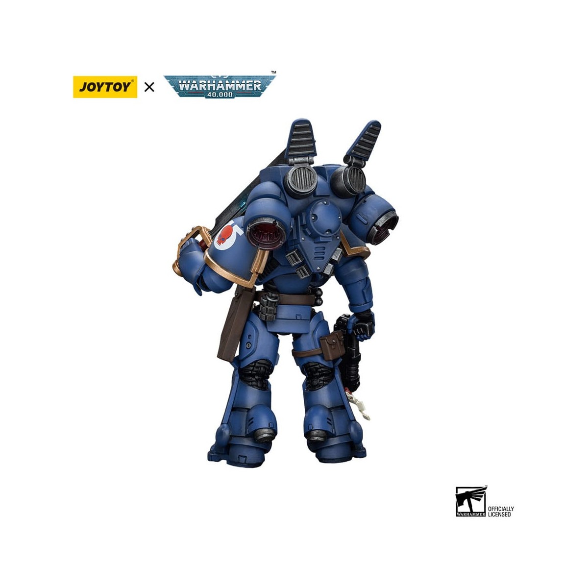 JoyToy - Space Marines - Ultramarines - Jump Pack Intercessors Sergeant With Plasma Pistol And Power Sword 1/18