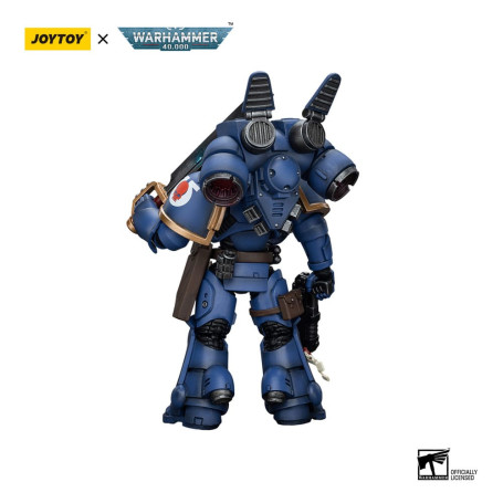 JoyToy - Space Marines - Ultramarines - Jump Pack Intercessors Sergeant With Plasma Pistol And Power Sword 1/18