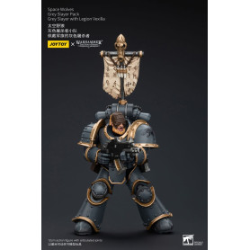 JoyToy Space Marines - Space Wolves - Grey Slayer Pack - Grey Slayer With Legion Vexilla 1/18
