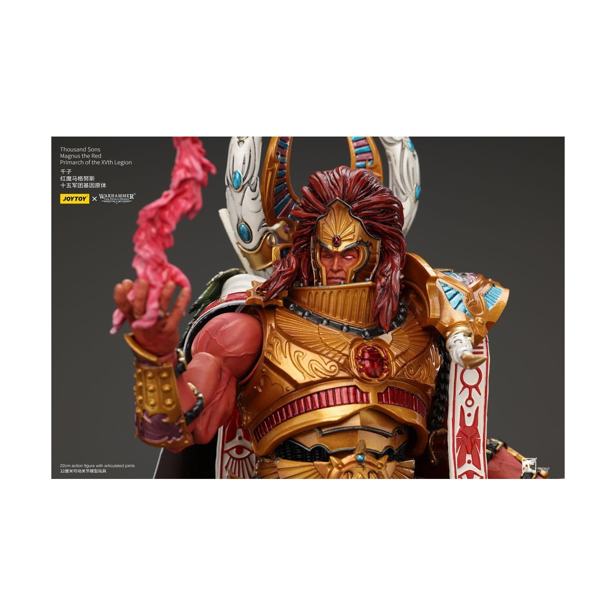JoyToy Space Marines - Thousand sons Magnus the Red Primarch of the XVth Legion - 1/18 - Warhammer The Horus Heresy
