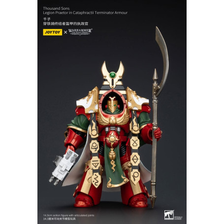 JoyToy Space Marines - Thousand sons Legion Praetor in Cataphractii Terminator Armour - 1/18 - The Horus Heresy