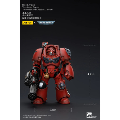 JoyToy Space Marines - Blood Angels Terminator Squad - Terminator with Assault Canon 1/18 - Warhammer 40K