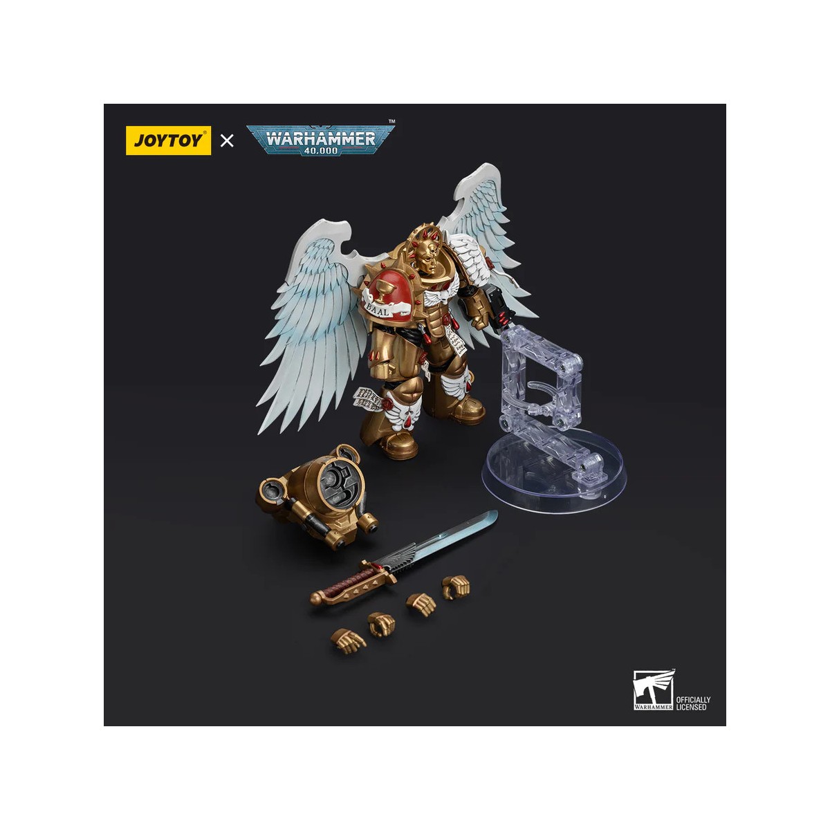JoyToy Space Marines - Blood Angels Sanguinary Guard - Sanguinary Guard with Power Sword 1/18