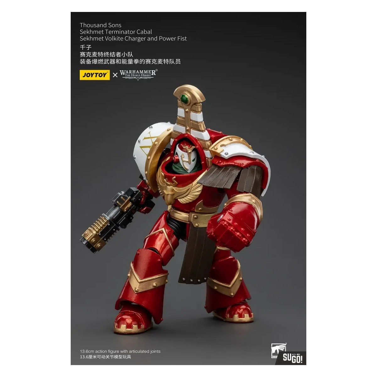 JoyToy Space Marines - Thousand sons Sekhmet Terminator Cabal - Sekhmet With Volkite Charger and Power Fist