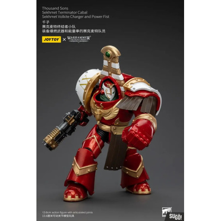 JoyToy Space Marines - Thousand sons Sekhmet Terminator Cabal - Sekhmet With Volkite Charger and Power Fist