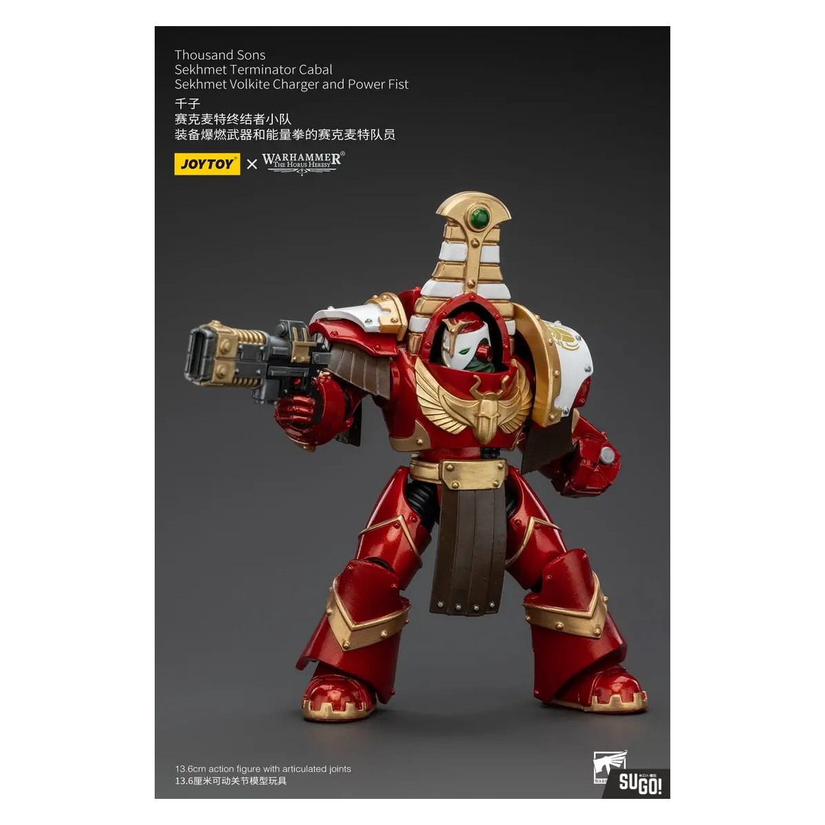 JoyToy Space Marines - Thousand sons Sekhmet Terminator Cabal - Sekhmet With Volkite Charger and Power Fist