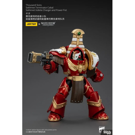 JoyToy Space Marines - Thousand sons Sekhmet Terminator Cabal - Sekhmet With Volkite Charger and Power Fist