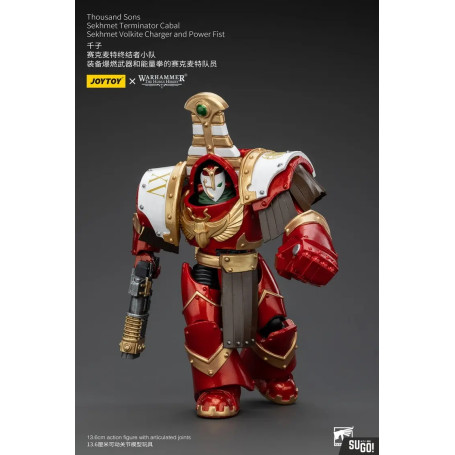 JoyToy Space Marines - Thousand sons Sekhmet Terminator Cabal - Sekhmet With Volkite Charger and Power Fist