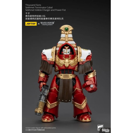 JoyToy Space Marines - Thousand sons Sekhmet Terminator Cabal - Sekhmet With Volkite Charger and Power Fist