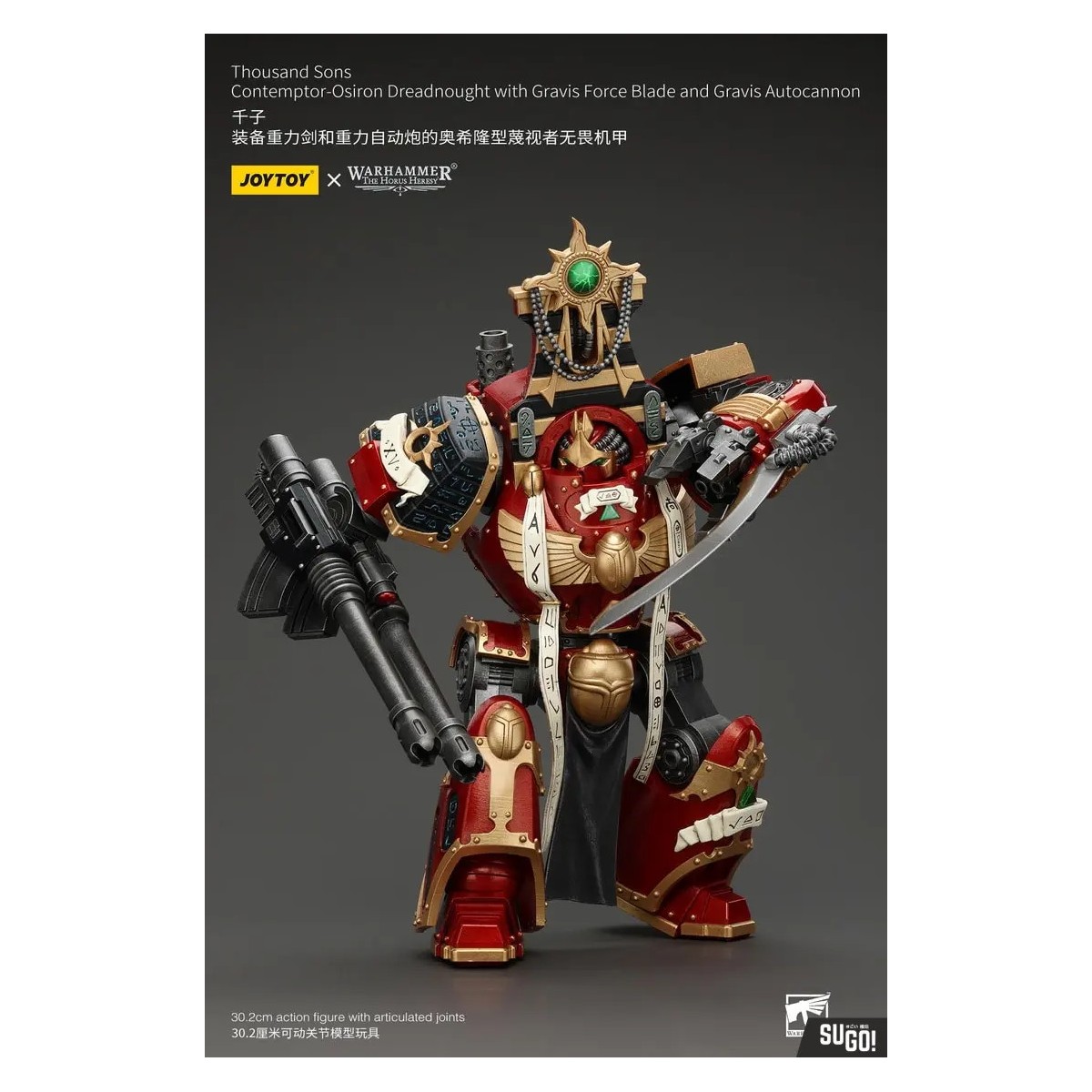 JoyToy Space Marines - Thousand sons - Contemptor-Osiron Dreadnought with Gravis Force Blade and Gravis Autocannon