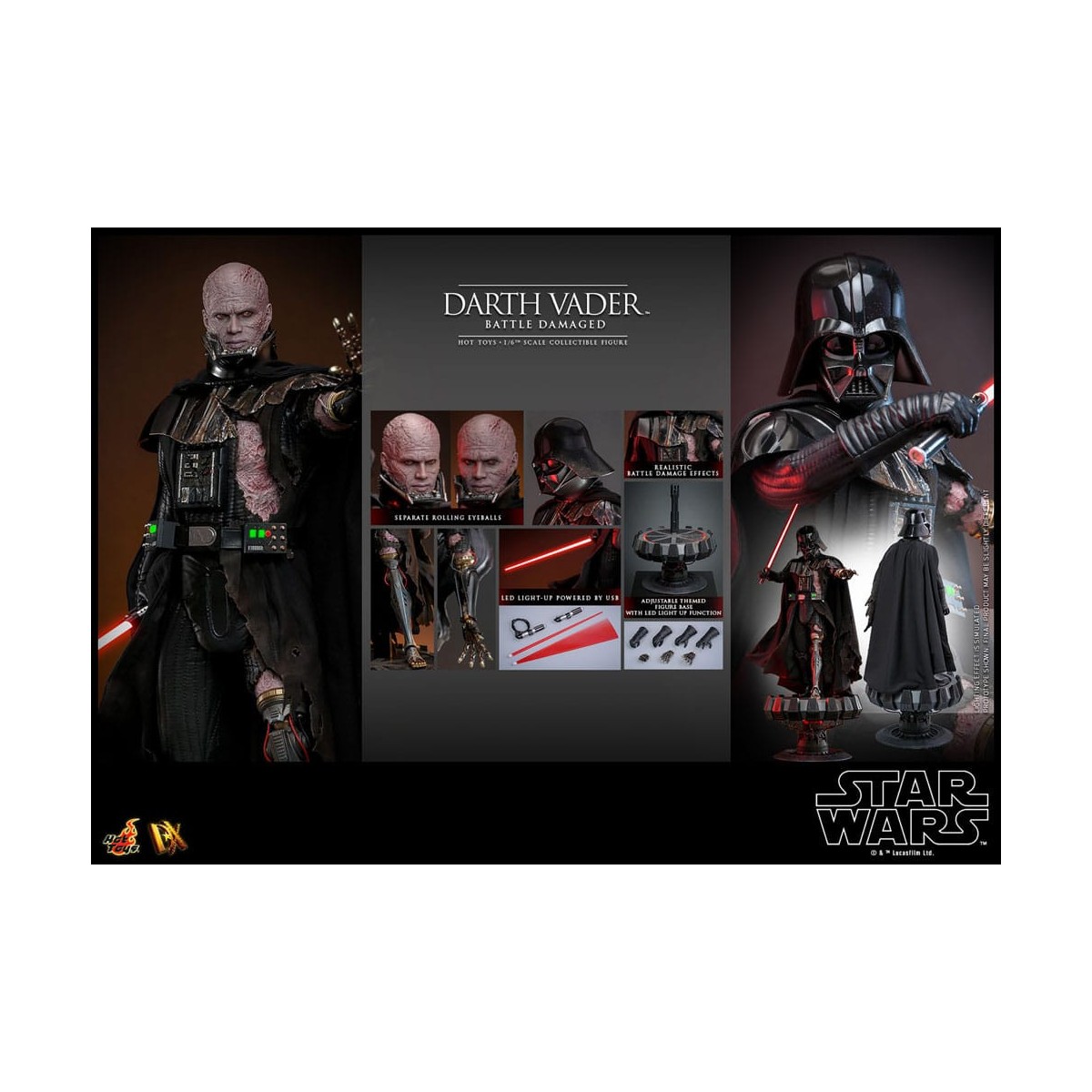 Hot toys Star Wars: Darth Vader Battle Damaged MMS 1/6