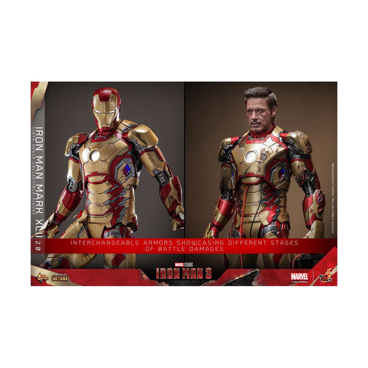 Hot Toys - Iron Man 3 - Mark XLII 2.0 die cast MMS 1/6 - Mark 42