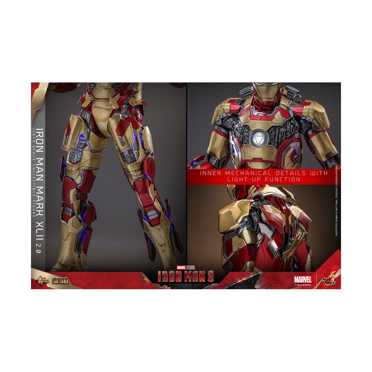 Hot Toys - Iron Man 3 - Mark XLII 2.0 die cast MMS 1/6 - Mark 42