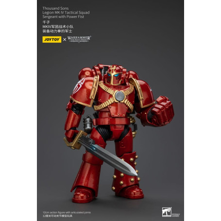 JoyToy Space Marines - Thousand sons - Legion MK IV Tactical Squad Sergeant with Power Fist