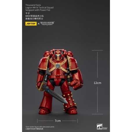 JoyToy Space Marines - Thousand sons - Legion MK IV Tactical Squad Sergeant with Power Fist