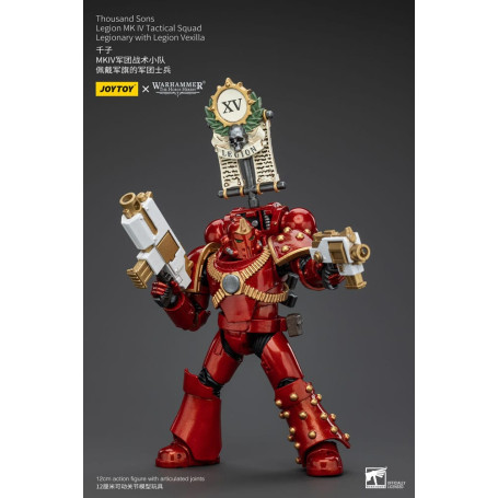 JoyToy Space Marines - Thousand sons - Legion MK IV Tactical Squad Legionary with Legion Vexilla