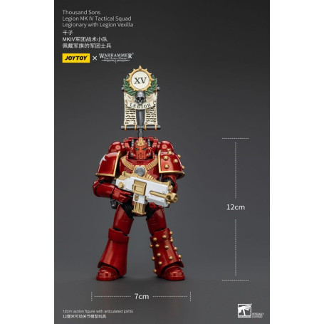 JoyToy Space Marines - Thousand sons - Legion MK IV Tactical Squad Legionary with Legion Vexilla