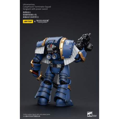 JoyToy - Space Marines - Ultramarines - Cataphractii Terminator Squad - Sergeant with Power Sword 1/18