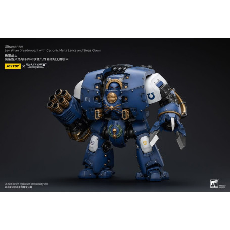 JoyToy - Space Marines - Ultramarines - Leviathan Dreadnought with Cyclonic Melta Lance And Siege Claws 1/18