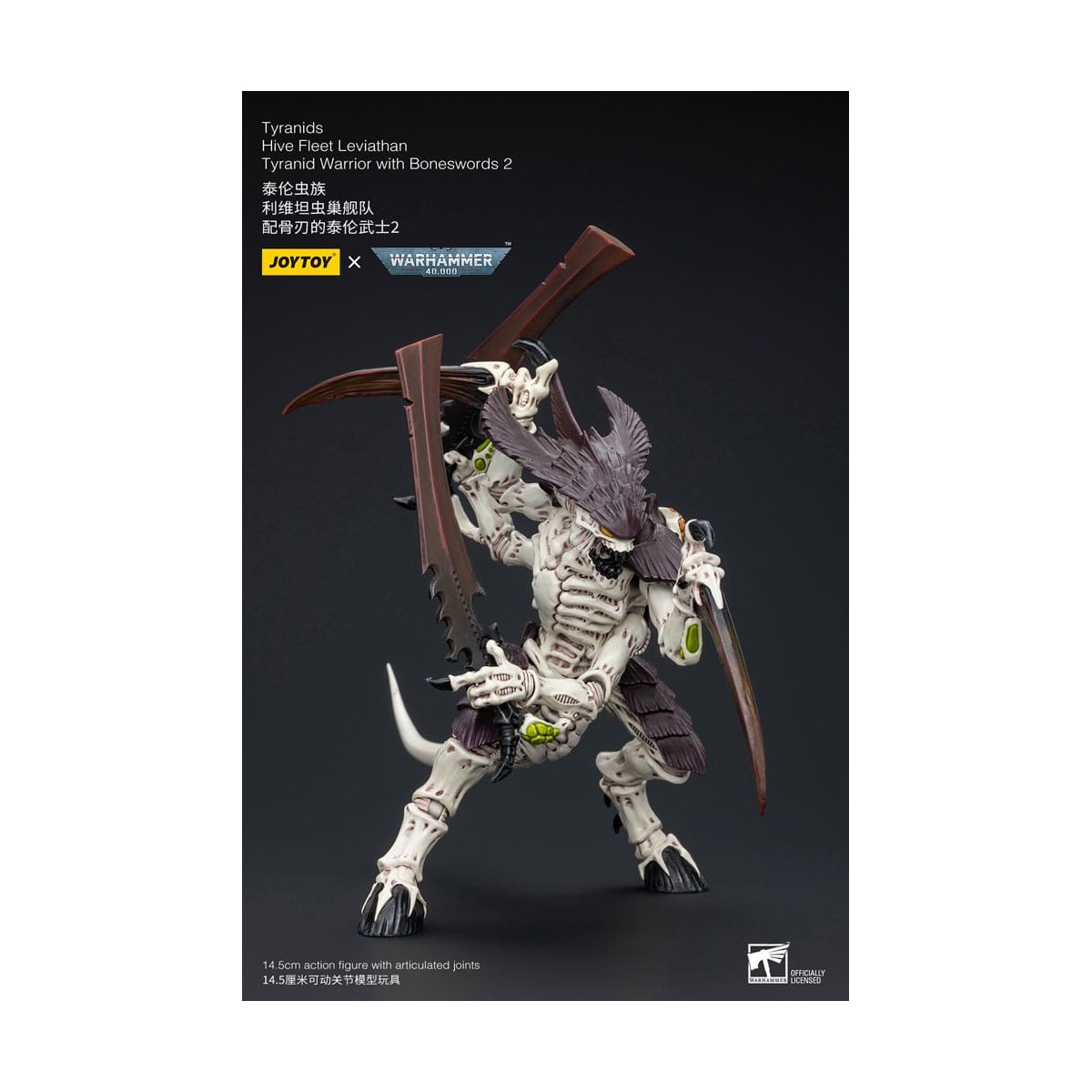 JoyToy Tyranids - Hive Fleet Leviathan Warrior with Boneswords 2 1/18 - Warhammer 40K